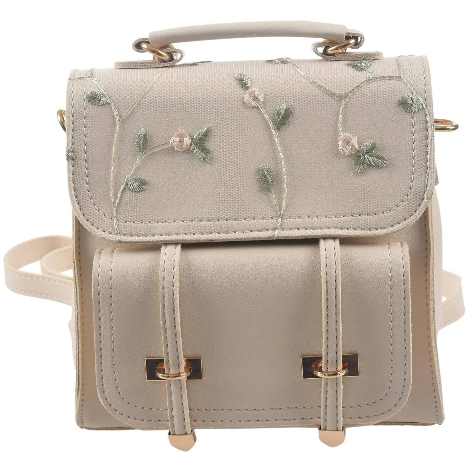 childrens leather backpack satchel Fashion School Backpack Teenage Girls Leather Women Shoulder Bag Backpack Floral Embroidery Design