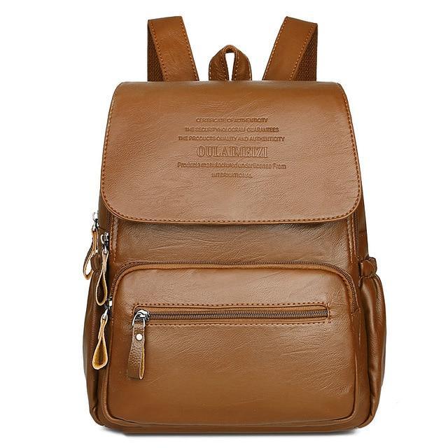 coofit leather backpack for girls Luxury Daypack Mochilas
