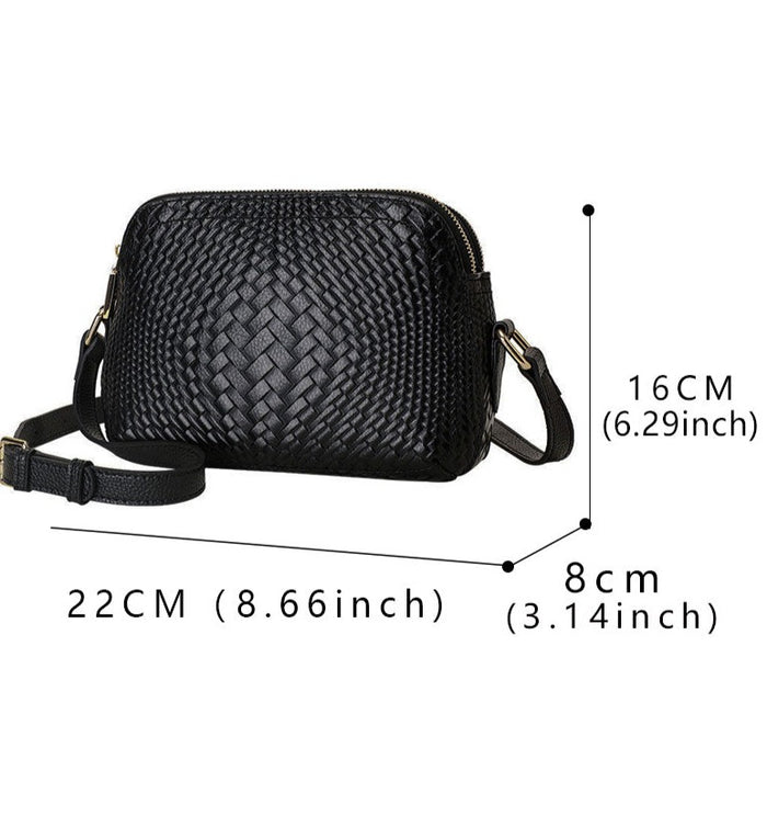 【WONDER WONDER】Retained eyelet leather cross shoulder bag Delphine Toffee Woven Suede Shoulder Bag | Crossbodies