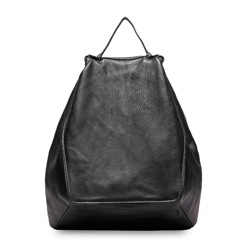 Classic Leather Backpack: Spacious Elegance - Julie bags