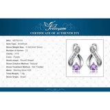 Infinity Amethyst Stud Earrings – 925 Sterling Silver Purple Gemstone Earrings for Women - Julie bags