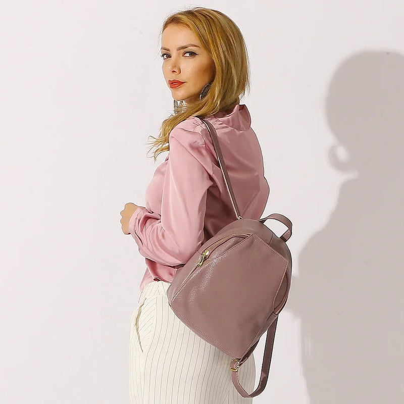 Women's Genuine Leather Anti-Theft Backpack – Small & Elegant – Julie bags