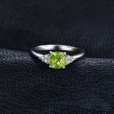 Peridot Solitaire Ring – 925 Sterling Silver for Women - Julie bags