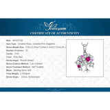 Tree of Life Ruby Pendant Necklace – 925 Sterling Silver Statement Gemstone Jewelry for Women - Julie bags