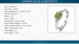 Peridot Solitaire Ring – 925 Sterling Silver for Women - Julie bags