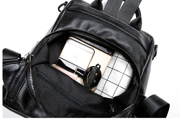 Genuine Leather Knapsack Ladies Alligator Pattern Women  display picture 3