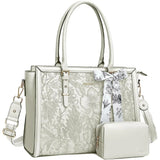 Elegant Floral Laptop Tote Bag - Julie bags