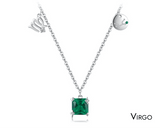 Scorpio Zodiac Charm Necklace – Rainbow Zirconia 925 Sterling Silver Birthstone Pendant for Women - Julie bags