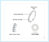 Moissanite Half Eternity Ring – 925 Sterling Silver Gold Plated for Women - Julie bags
