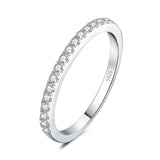 Moissanite Half Eternity Ring – 925 Sterling Silver Gold Plated for Women - Julie bags
