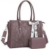 Elegant Floral Laptop Tote Bag - Julie bags