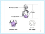 Infinity Amethyst Stud Earrings – 925 Sterling Silver Purple Gemstone Earrings for Women - Julie bags
