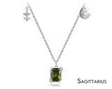 Scorpio Zodiac Charm Necklace – Rainbow Zirconia 925 Sterling Silver Birthstone Pendant for Women - Julie bags