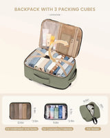 40L Travel Backpack Carry On, Airline Approved with Laptop Compartment & Packing Cubes - Julie bags