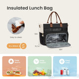 Insulated Lunch Bag for Women with Laptop Sleeve, Large Work Tote - Julie bags