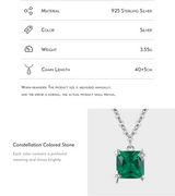 Scorpio Zodiac Charm Necklace – Rainbow Zirconia 925 Sterling Silver Birthstone Pendant for Women - Julie bags