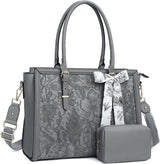 Elegant Floral Laptop Tote Bag - Julie bags