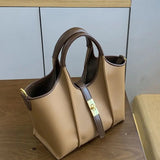 Women’s Canvas Bucket Bag with Leather Trim | Elegant Crossbody & Top Handle Tote Bag - Julie bags