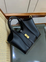 Women’s Canvas Bucket Bag with Leather Trim | Elegant Crossbody & Top Handle Tote Bag - Julie bags