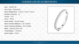 Moissanite Half Eternity Ring – 925 Sterling Silver Gold Plated for Women - Julie bags