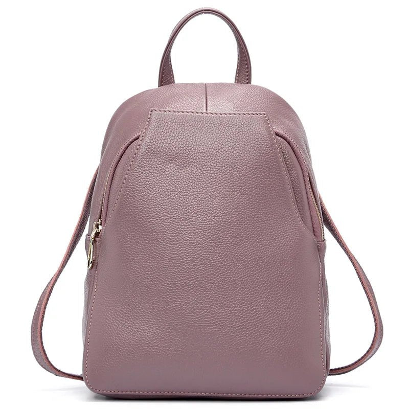 anti theft genuine leather backpack Women’s Genuine Leather Anti-Theft Backpack – Small & Elegant