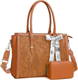 Elegant Floral Laptop Tote Bag - Julie bags