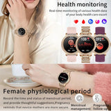 Gold Luxury Smart Watch for Women – 1.32" HD Screen, Custom Dial, Heart Rate Monitor, Voice Call, Sports Tracker - Julie bags