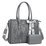 Elegant Floral Laptop Tote Bag - Julie bags
