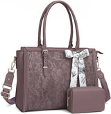 Elegant Floral Laptop Tote Bag - Julie bags