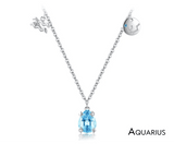 Scorpio Zodiac Charm Necklace – Rainbow Zirconia 925 Sterling Silver Birthstone Pendant for Women - Julie bags