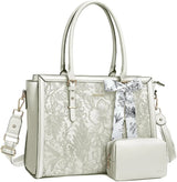 Elegant Floral Laptop Tote Bag - Julie bags