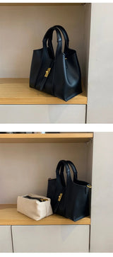 Women’s Canvas Bucket Bag with Leather Trim | Elegant Crossbody & Top Handle Tote Bag - Julie bags