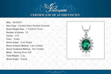 Oval Blue Sapphire Halo Pendant Necklace – 925 Sterling Silver Vintage Royal Style Necklace for Women - Julie bags