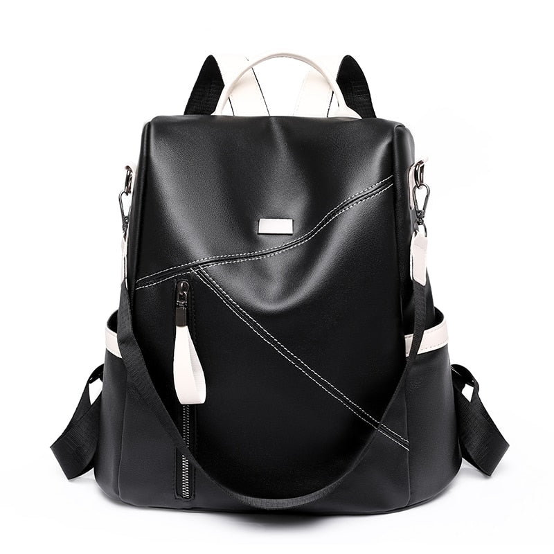 Secure and Stylish: Soft Leather Women's Backpack – Julie bags