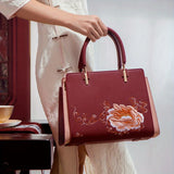 Retro Floral Embroidered Handbag with Multiple Pockets - Julie bags