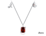 Scorpio Zodiac Charm Necklace – Rainbow Zirconia 925 Sterling Silver Birthstone Pendant for Women - Julie bags