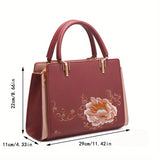 Retro Floral Embroidered Handbag with Multiple Pockets - Julie bags