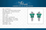 Butterfly Emerald Hoop Earrings – 925 Sterling Silver, Elegant Green Gemstone for Women - Julie bags