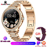 Gold Luxury Smart Watch for Women – 1.32" HD Screen, Custom Dial, Heart Rate Monitor, Voice Call, Sports Tracker - Julie bags