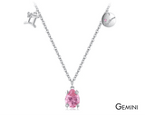 Scorpio Zodiac Charm Necklace – Rainbow Zirconia 925 Sterling Silver Birthstone Pendant for Women - Julie bags