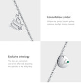 Scorpio Zodiac Charm Necklace – Rainbow Zirconia 925 Sterling Silver Birthstone Pendant for Women - Julie bags