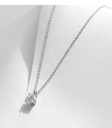 1CT Moissanite Pendant Necklace – 925 Sterling Silver Dainty Prong Setting Necklace for Women - Julie bags