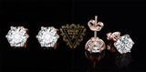 Moissanite Stud Earrings – D Color 925 Sterling Silver Classic Solitaire Earrings for Women - Julie bags