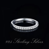 Moissanite Half Eternity Ring – 925 Sterling Silver Gold Plated for Women - Julie bags