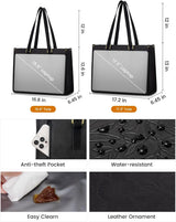 PU Leather Floral Lunch & Laptop Tote – Women’s Work Bag - Julie bags