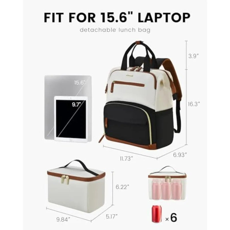 backpack lunch box laptop Women's 15.6" Laptop & Lunch Backpack – Work & Travel – Julie bags