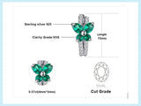 Butterfly Emerald Hoop Earrings – 925 Sterling Silver, Elegant Green Gemstone for Women - Julie bags