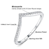 JewelryPalace 5A CZ V Half Eternity Stakable 925 Sterling Silver Wedding Band Ring for Woman Anniversary Gift Fine Jewelry - Julie bags