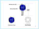 Green Emerald Cushion Cut Huggie Earrings – 925 Sterling Silver Gemstone Hoop Earrings for Women - Julie bags