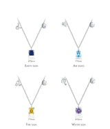 Scorpio Zodiac Charm Necklace – Rainbow Zirconia 925 Sterling Silver Birthstone Pendant for Women - Julie bags